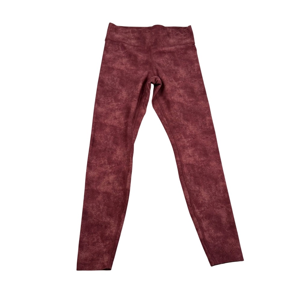 Moret Ultra Womens Small Burgundy Mottled High Rise Ankle Yoga Leggings 2990